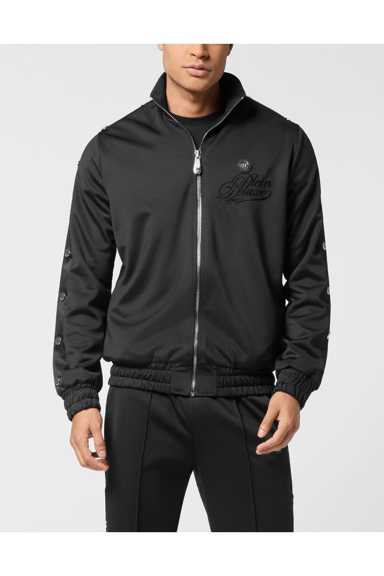 Tracksuit Jacket Plein Deluxe Signature Men, Main, color, black