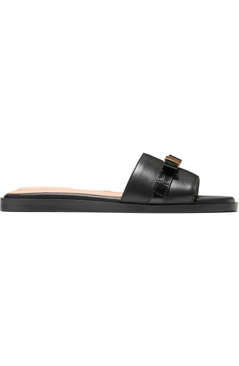 Cole Haan Go-To Emalia Slide Sandal, Alternate, color, Black/ Black Croc Print