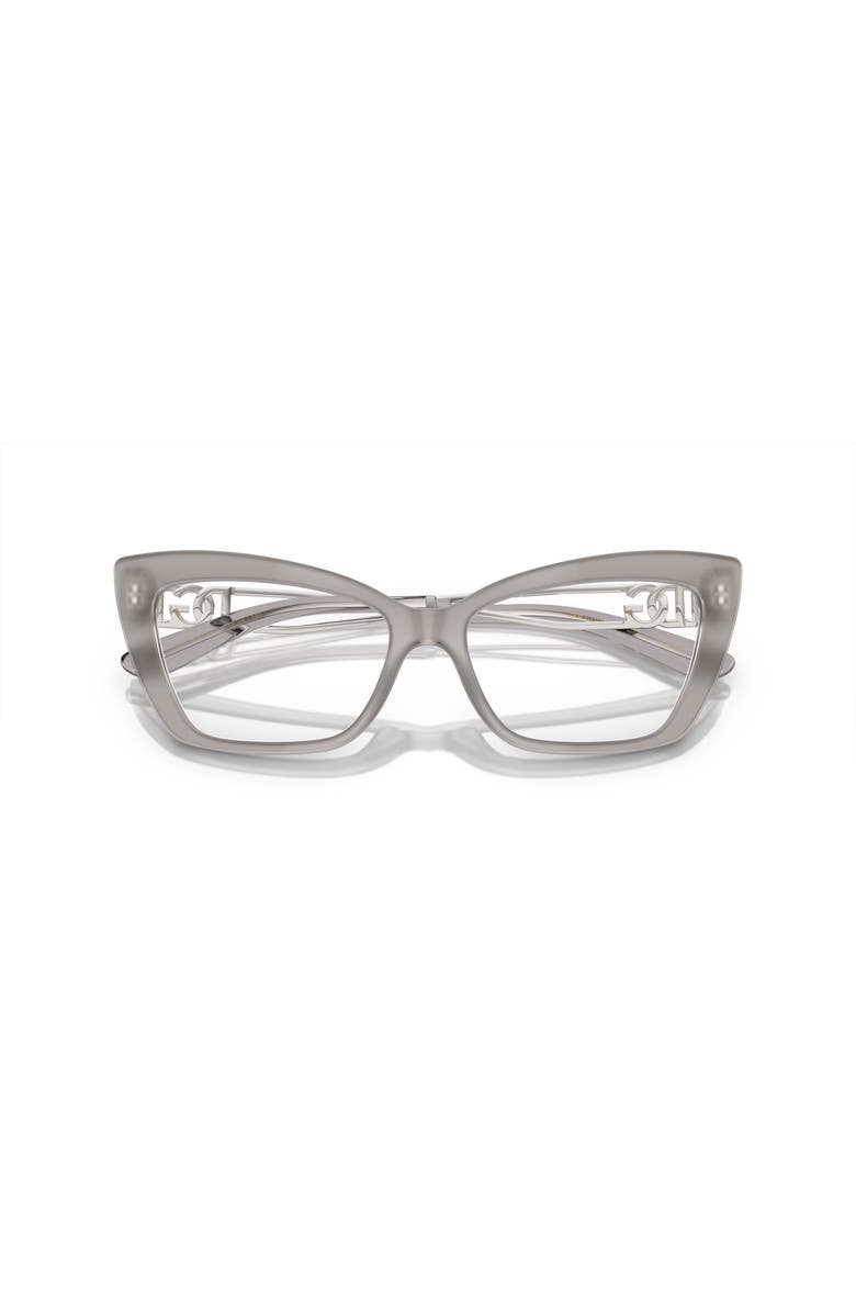 Dolce&Gabbana 55mm Cat Eye optical glasses, Alternate, color, Grey