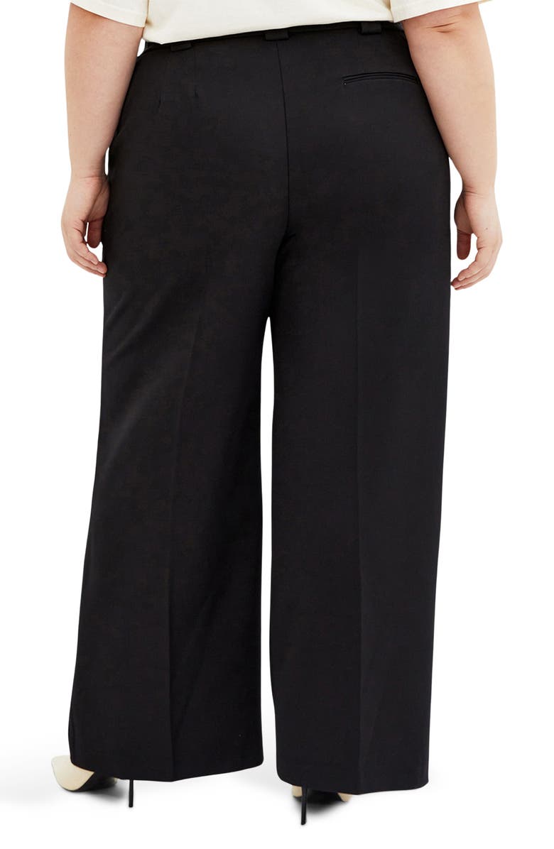 City Chic Jazmin Pleat Crepe Wide Leg Pants, Alternate, color, 