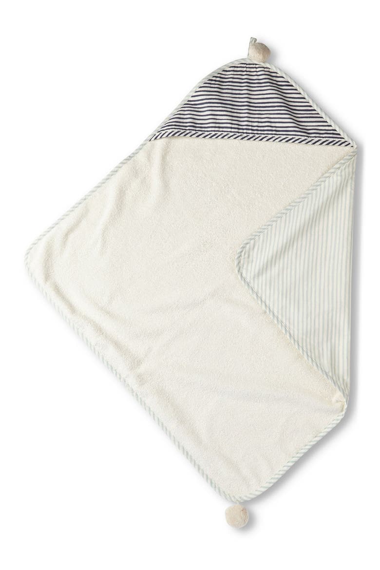 Organic Cotton Hooded Towel, Main, color, SEA/ INK
