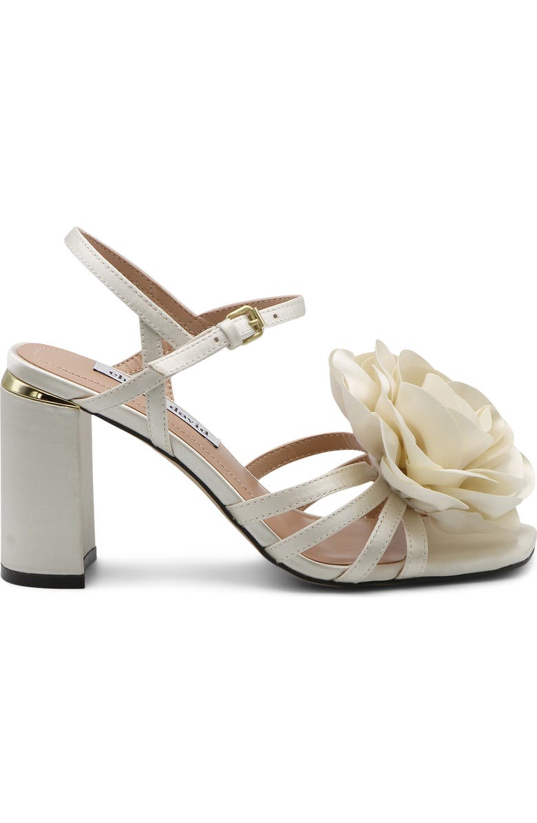 Charles David Restless Ankle Strap Sandal, Alternate, color, Ivory Satin