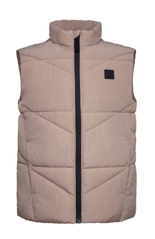 Rokka&rolla Kids' Quilted Puffer Vest In Stone