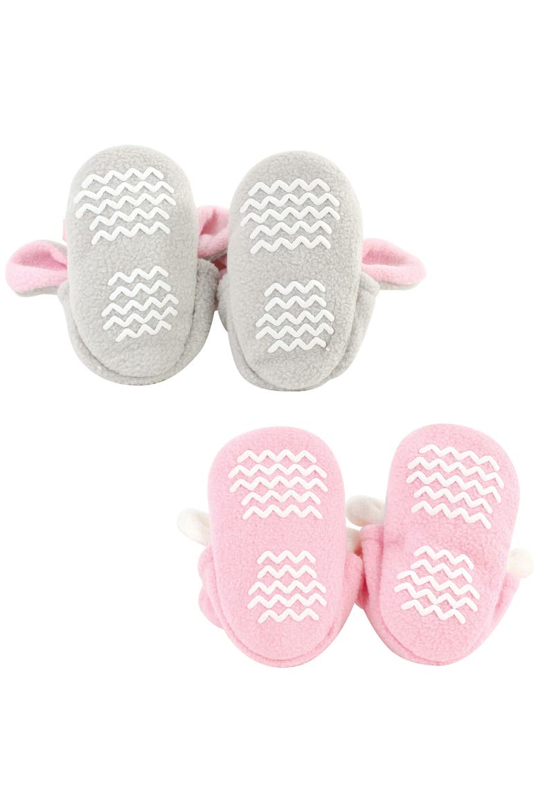 Fleece Booties, Alternate, color, Elephant Zebra