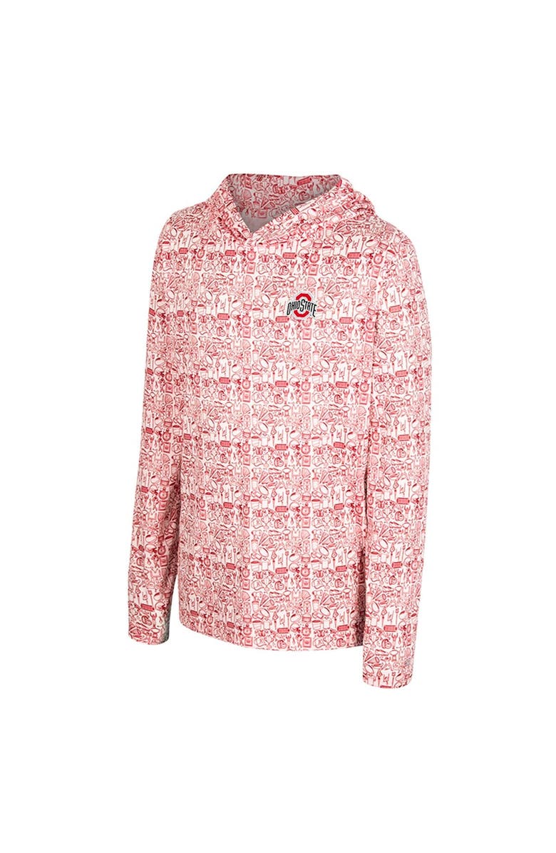 COLOSSEUM Youth Colosseum Scarlet Ohio State Buckeyes All-Over Print Hoodie, Alternate, color, Scarlet