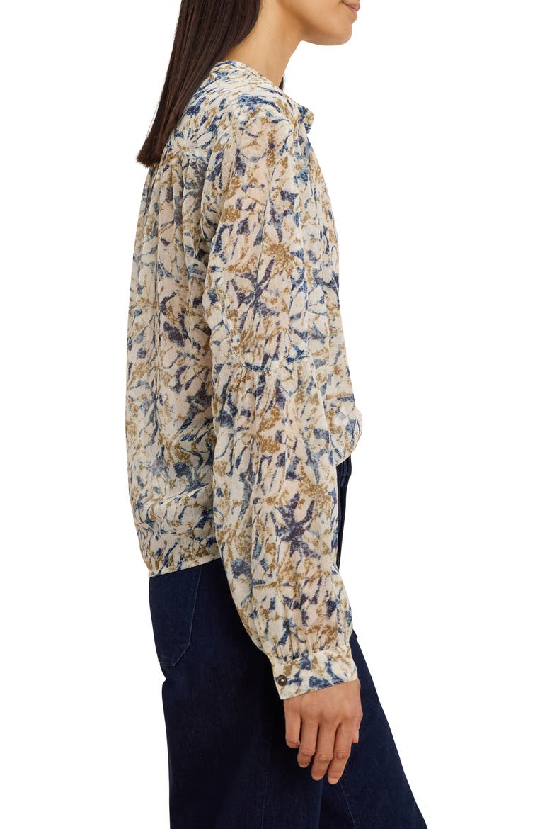 Bloomsbury Chiffon Button-Up Shirt, Alternate, color, NEUTRAL MULTI