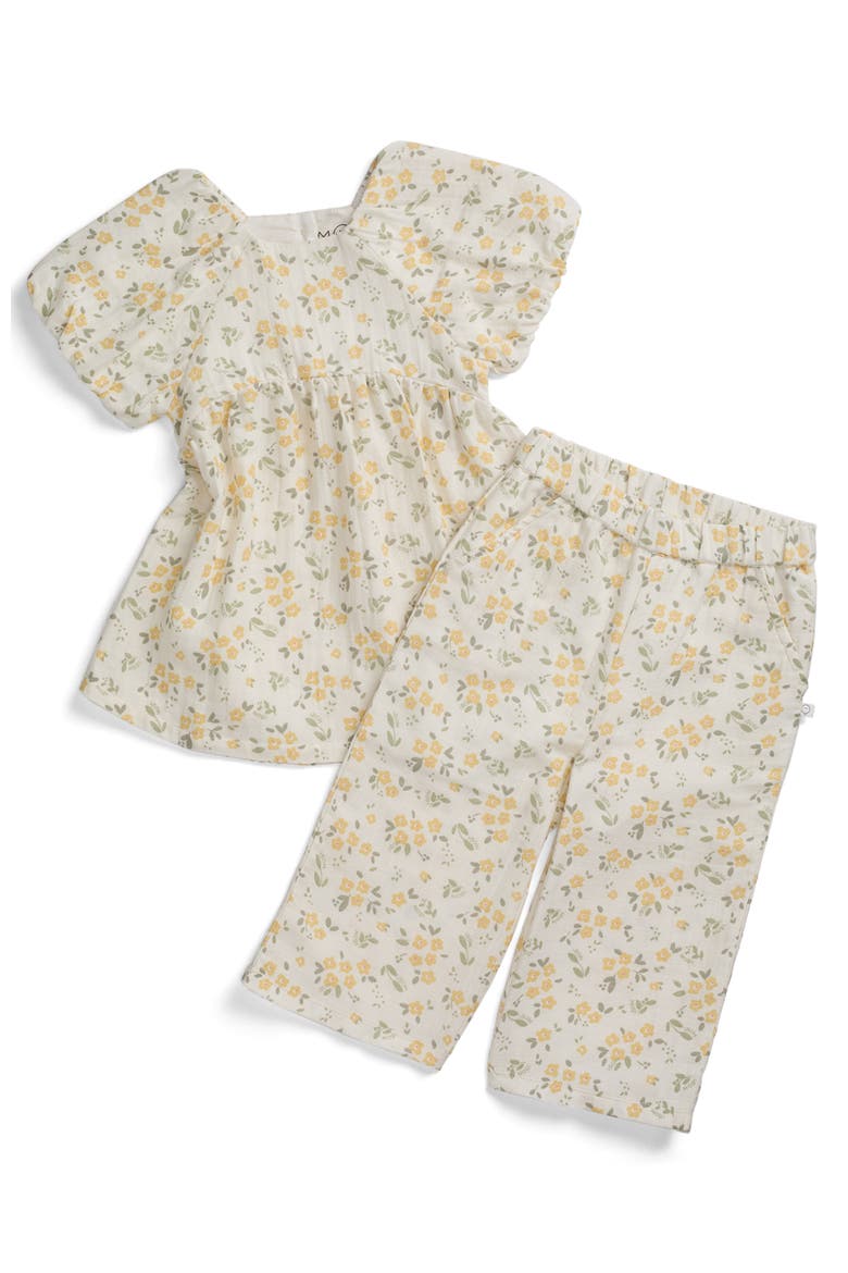 Floral Muslin Top, Alternate, color, Floral Cloud Dancer