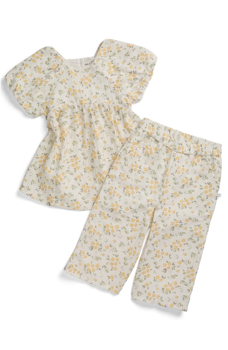 MORI Floral Muslin Trousers, Alternate, color, Floral Cloud Dancer