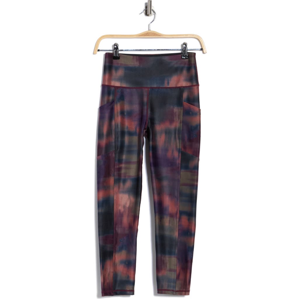 Marika Drew High Waist Crop Pocket Leggings In Multi