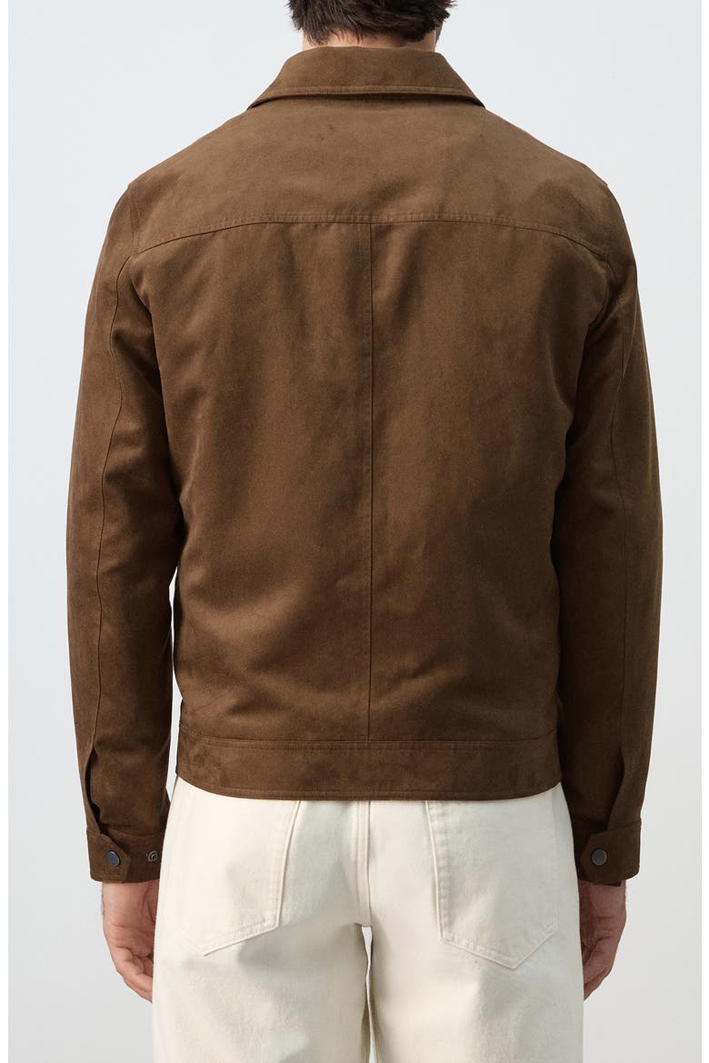Faux Suede Jacket, Alternate, color, COGNAC