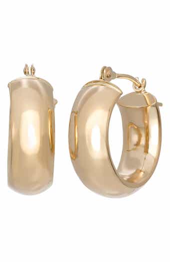 FUZION CREATIONS Wide Petite Hoop Earrings