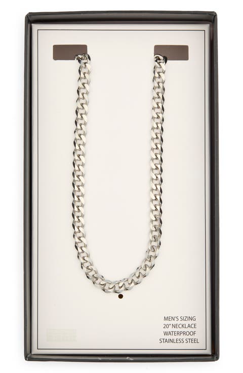 Men's Stainless Steel Curb Chain Necklace