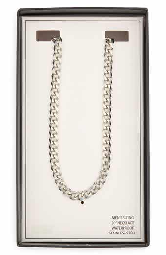 NORDSTROM RACK Men's Stainless Steel Curb Chain Necklace