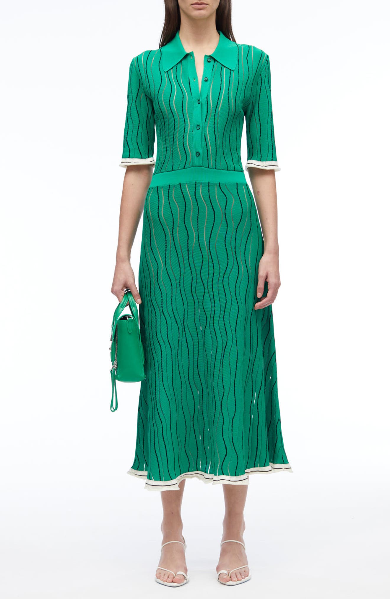 Art Nouveau Jacquard Polo Dress