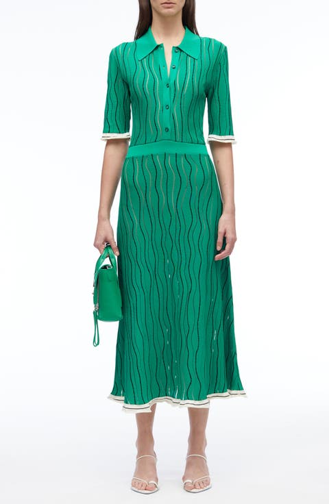 Art Nouveau Jacquard Polo Dress