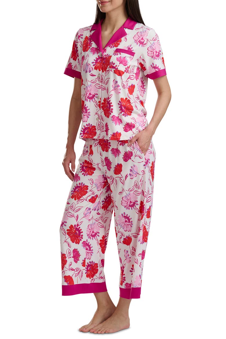 Jersey Pajamas, Alternate, color, BRIGHT POP FLORAL