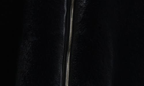 Steve Madden Zephrine Faux Fur Jacket In Black