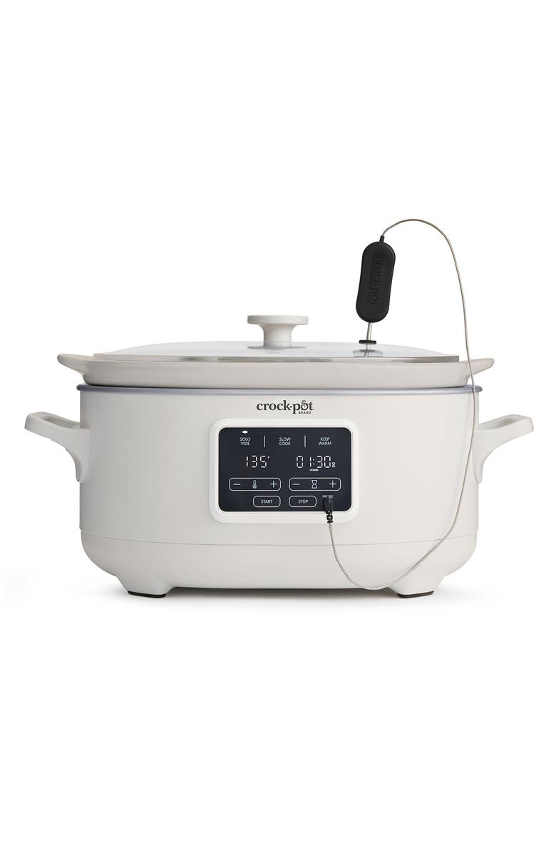 Crock-pot Programmable 6-Quart Slow Cooker with Sous Vide, Main, color, Oat Milk