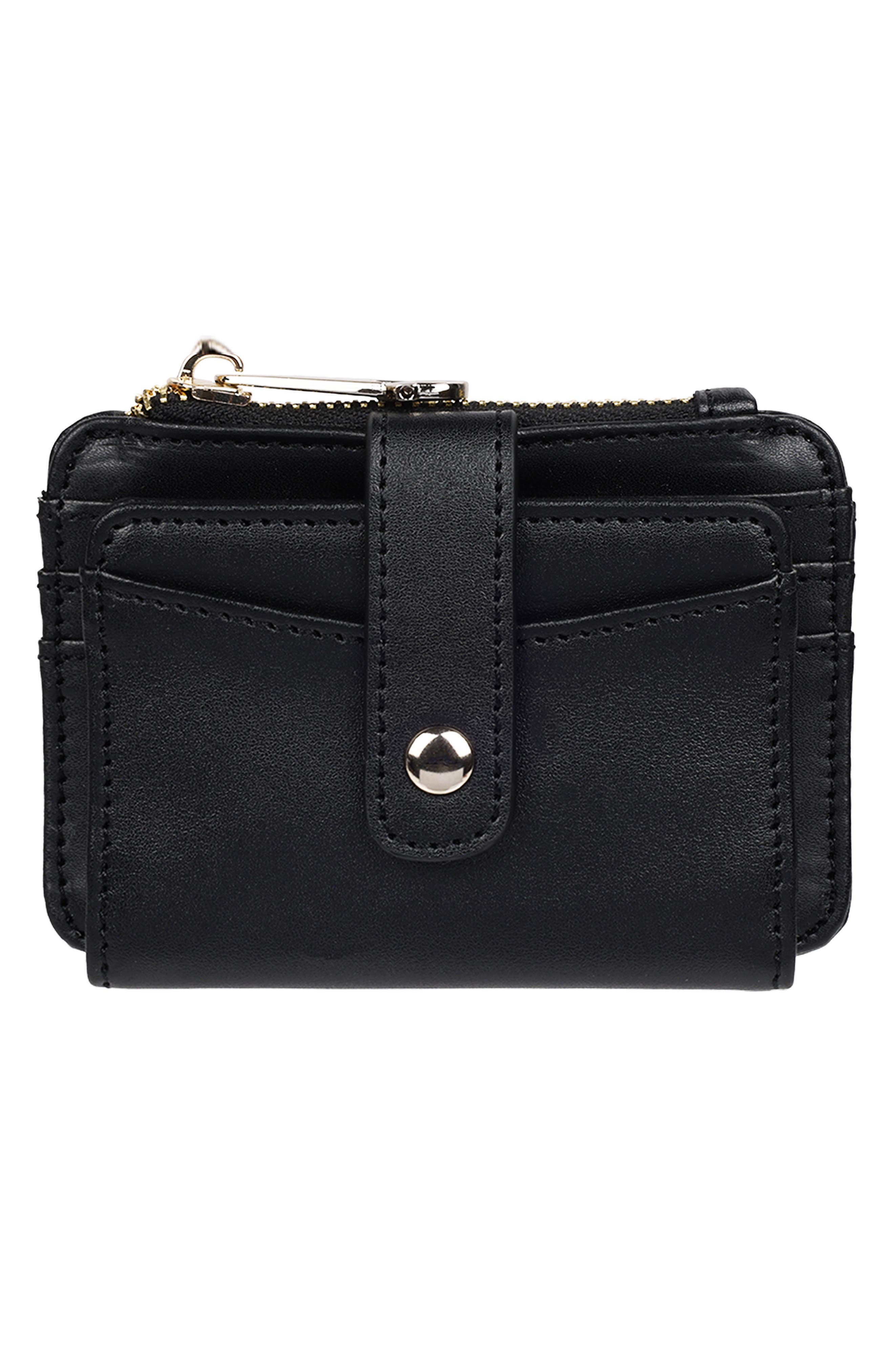 True Religion Logo Bifold Wallet, Alternate, color, Black