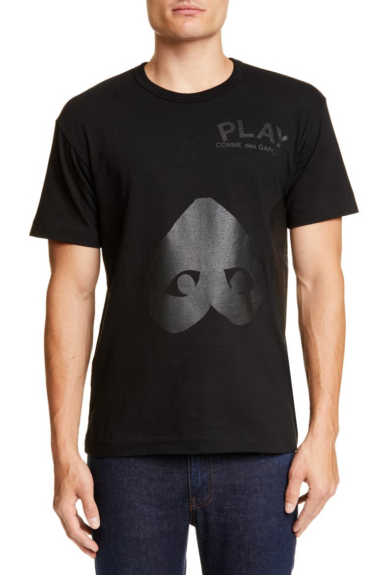 COMME des GARCONS PLAY DoubleHeart Tシャツ Comme des Garçons PLAY Double Heart Graphic Tee (Men) | Nordstrom