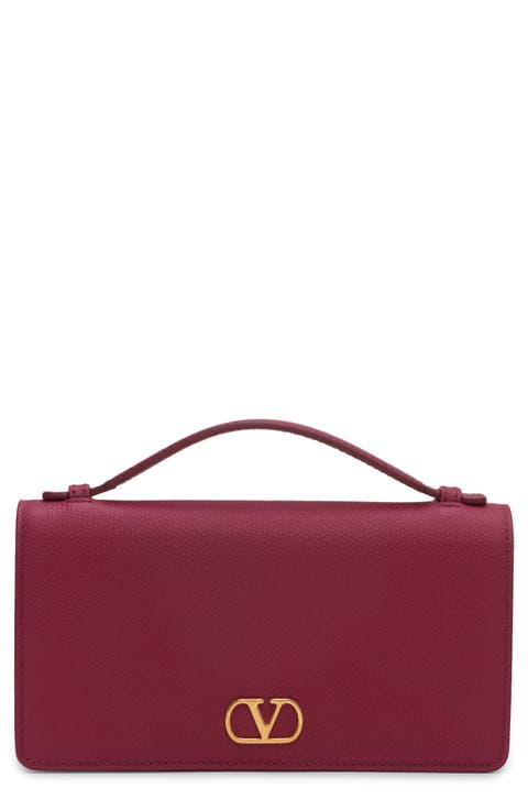 VLOGO Signature Leather Wallet on a Chain