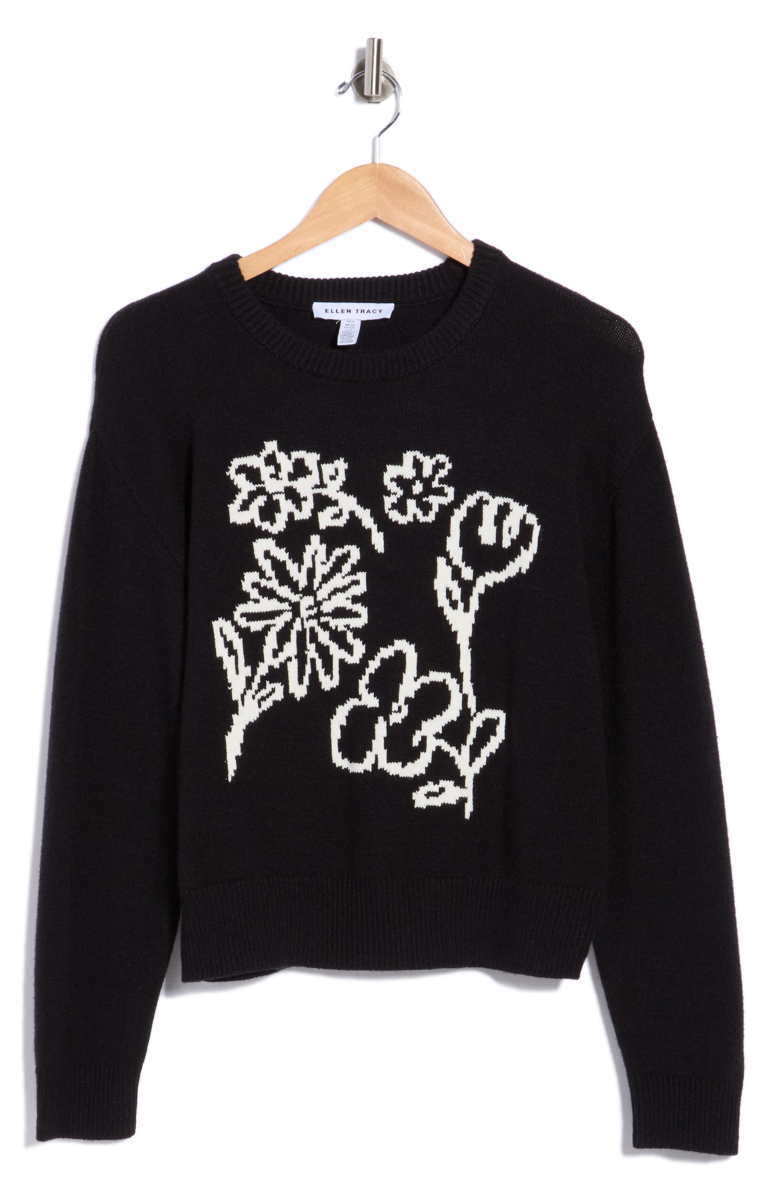 Floral Crop Sweater