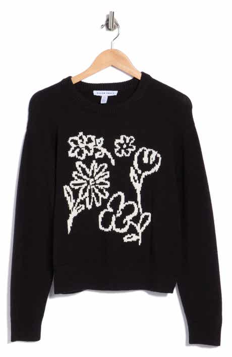 Floral Crop Sweater