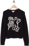 Ellen Tracy Floral Crop Sweater