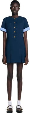 SANDRO Short pleated dress
