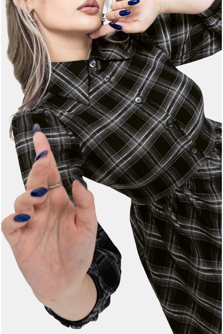 Lochan Mini Shirt Dress, Alternate, color, Black