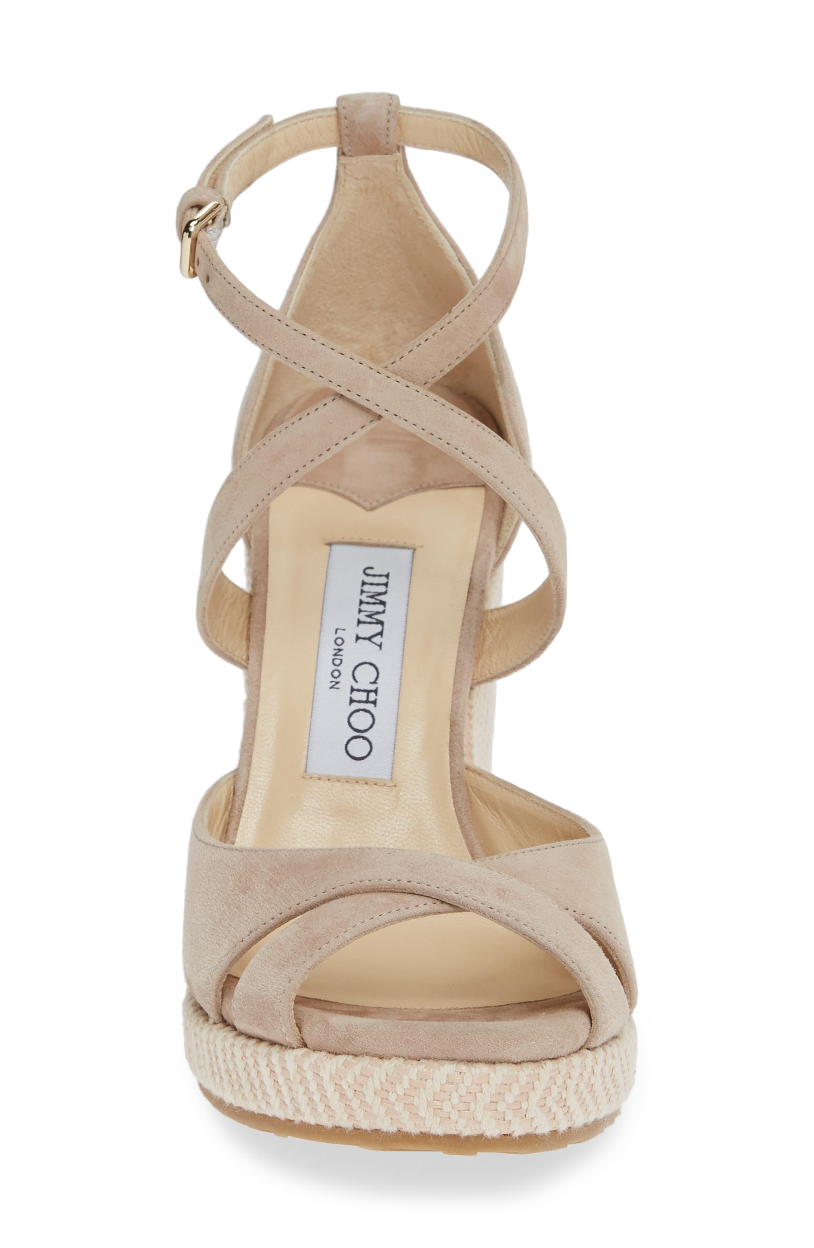 Jimmy Choo Alanah Strappy Wedge Sandal, Alternate, color, 
