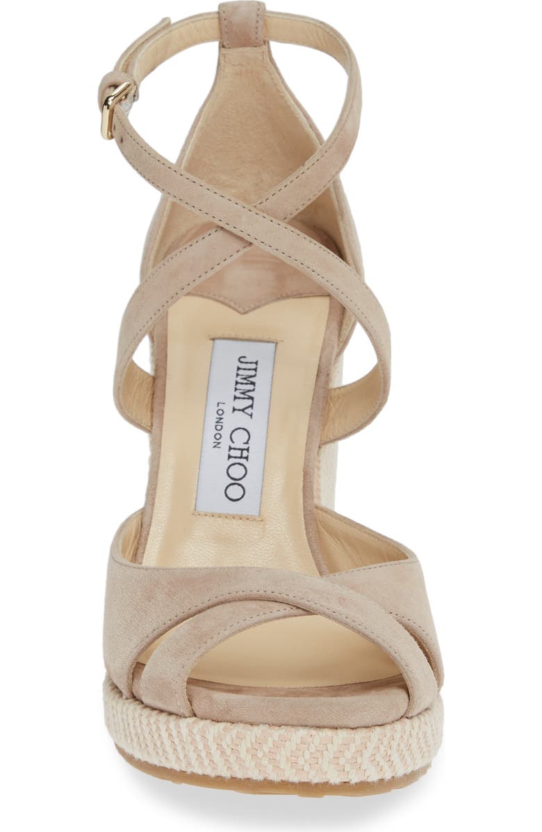 Jimmy Choo Alanah Strappy Wedge Sandal, Alternate, color,