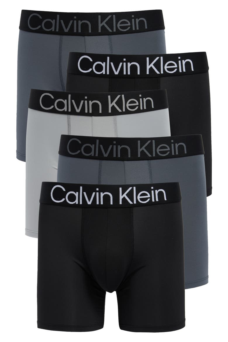 5-Pack Boxer Briefs, Main, color, BLACK/ GREY ASSORTED