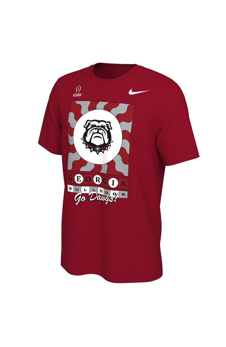 Nike Men's Nike Red Georgia Bulldogs College Football Playoff 2022 Peach Bowl Media Night T-Shirt, Alternate, color,