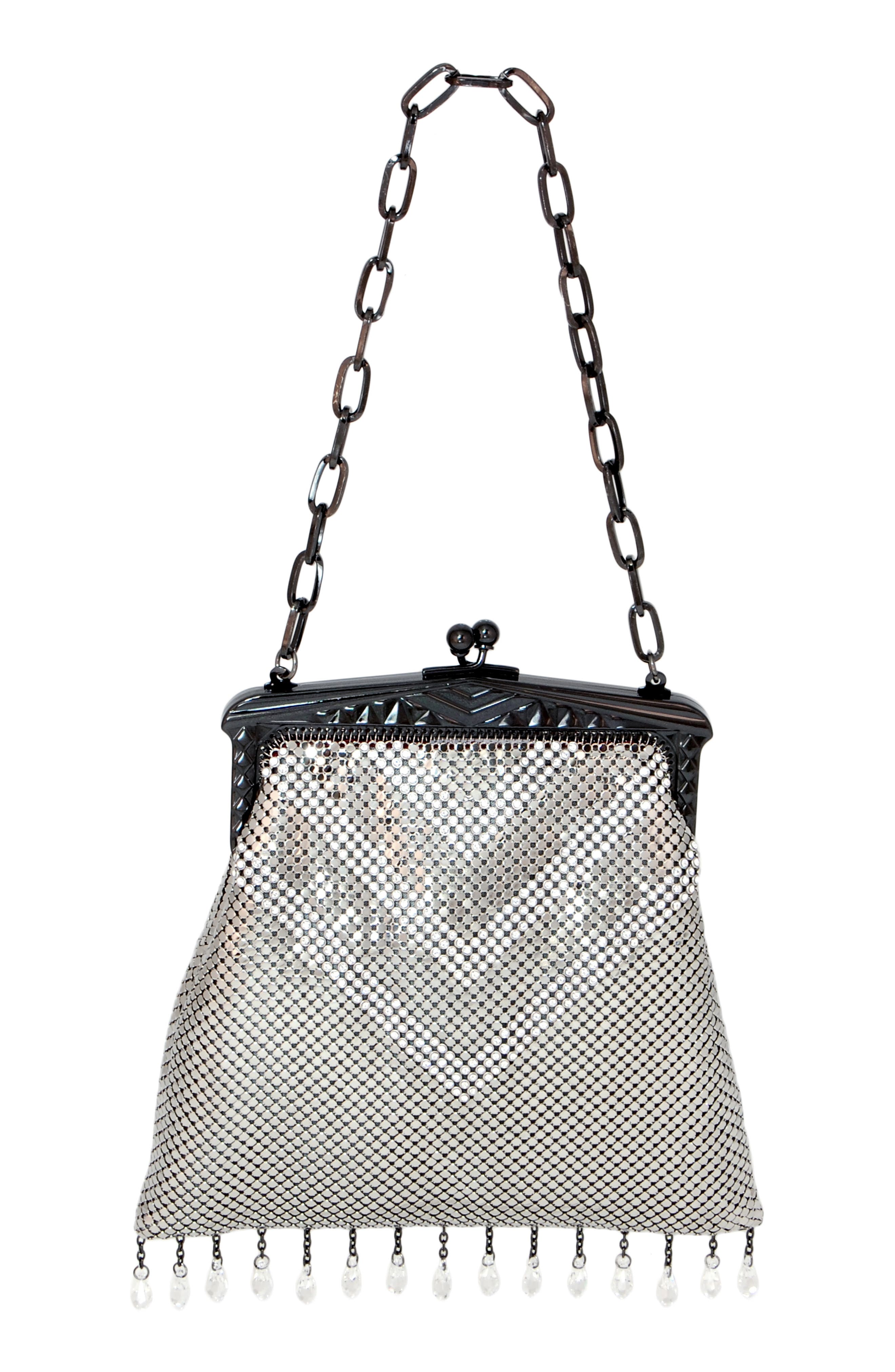 Whiting & Davis 'Heritage - Deco' Mesh Clutch, Alternate, color, 