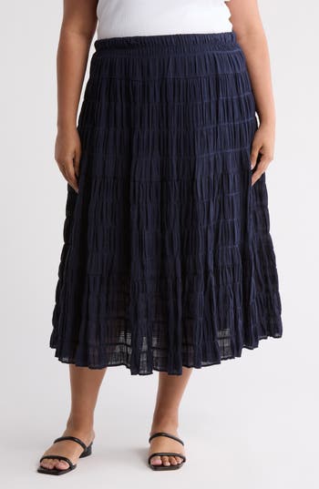 MAX STUDIO MAX STUDIO TEXTURED MAXI SKIRT