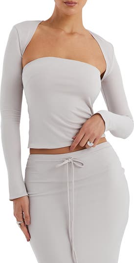 Crepe Jersey Top & Bolero Set