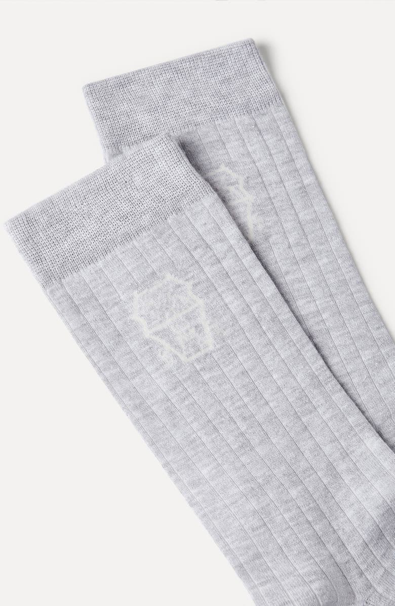 Brunello Cucinelli Cotton socks, Alternate, color, Fog