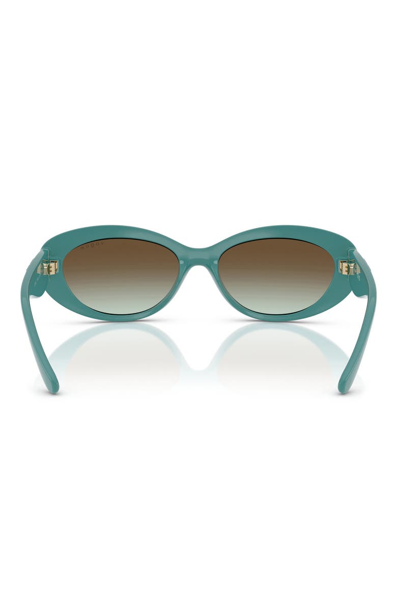 55mm Polarized Oval Sunglasses, Alternate, color, GREEN