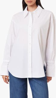 Habitual Cinched Cuff Stretch Poplin Shirt