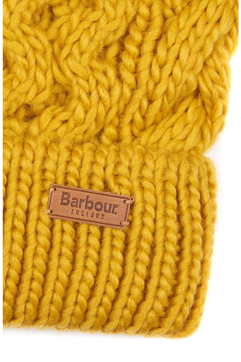 Penshaw Faux Fur Pompom Beanie, Alternate, color, OCHRE
