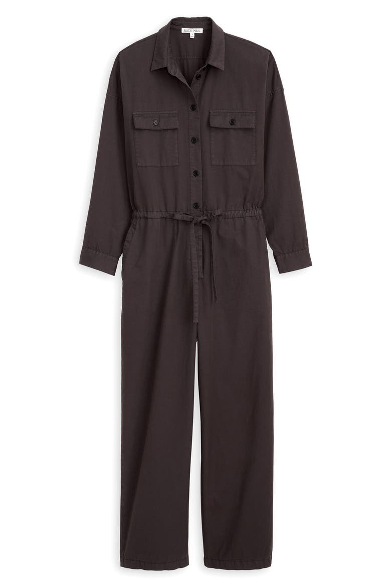 Ricard Long Sleeve Cotton Jumpsuit, Alternate, color, SHADOW
