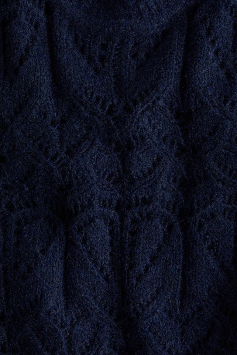 Pointelle-knit Jumper, Alternate, color, Navy blue