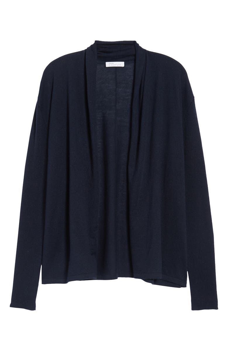 Nordstrom Signature Cashmere Blend Cardigan, Alternate, color, Navy Night