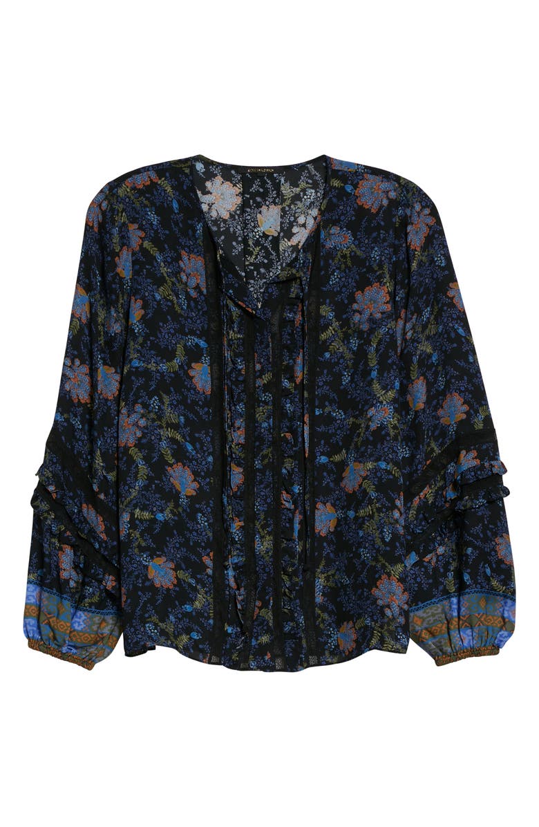 KOBI HALPERIN Brynn Floral Silk Blend Blouse, Alternate, color, 