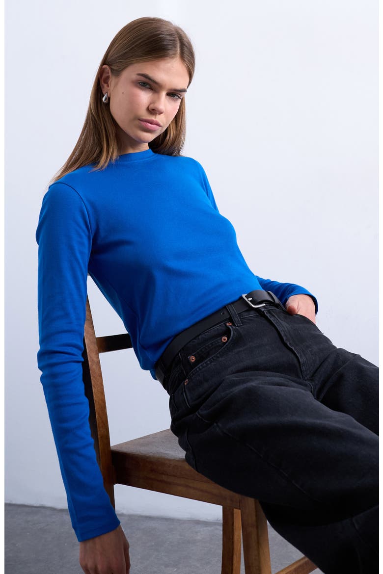 Everyday Long Sleeve T-Shirt, Alternate, color, MEDIUM BLUE