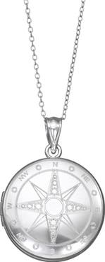 CANDELA JEWELRY Sterling Silver Compass Pendant Necklace