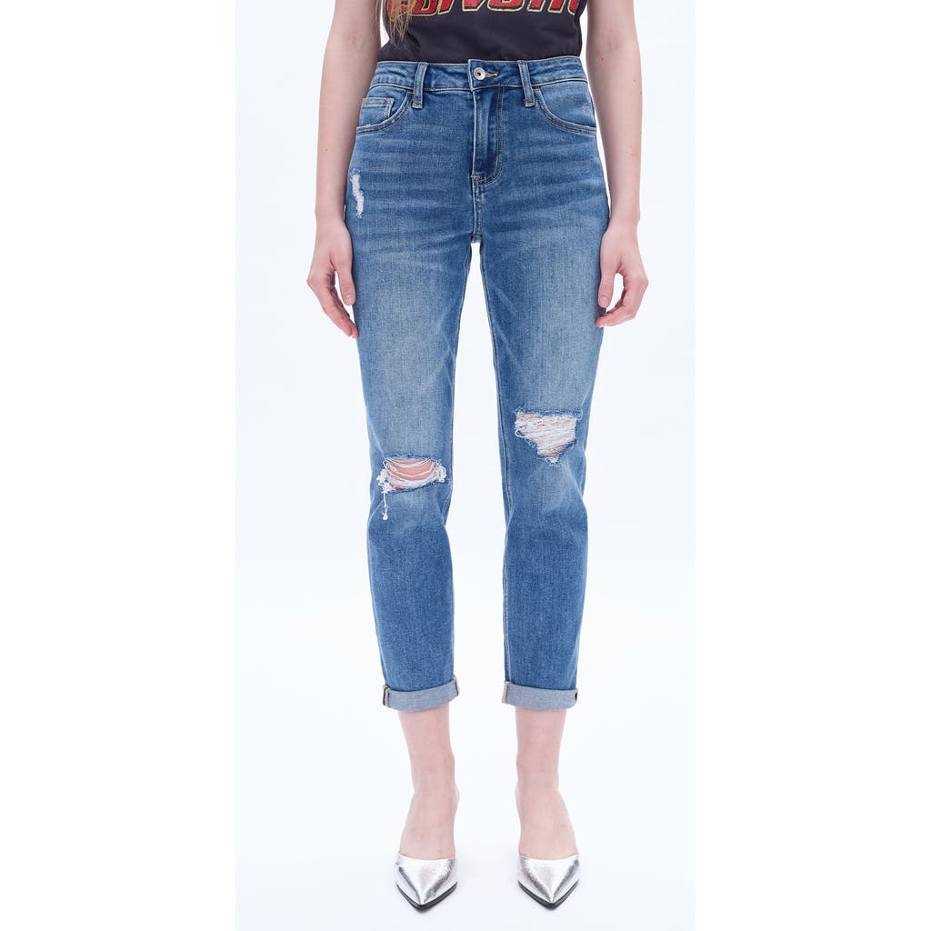 Bayeas High Rise Distressed Relaxed Boyfriend Jeans