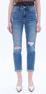 Bayeas High Rise Distressed Relaxed Boyfriend Jeans