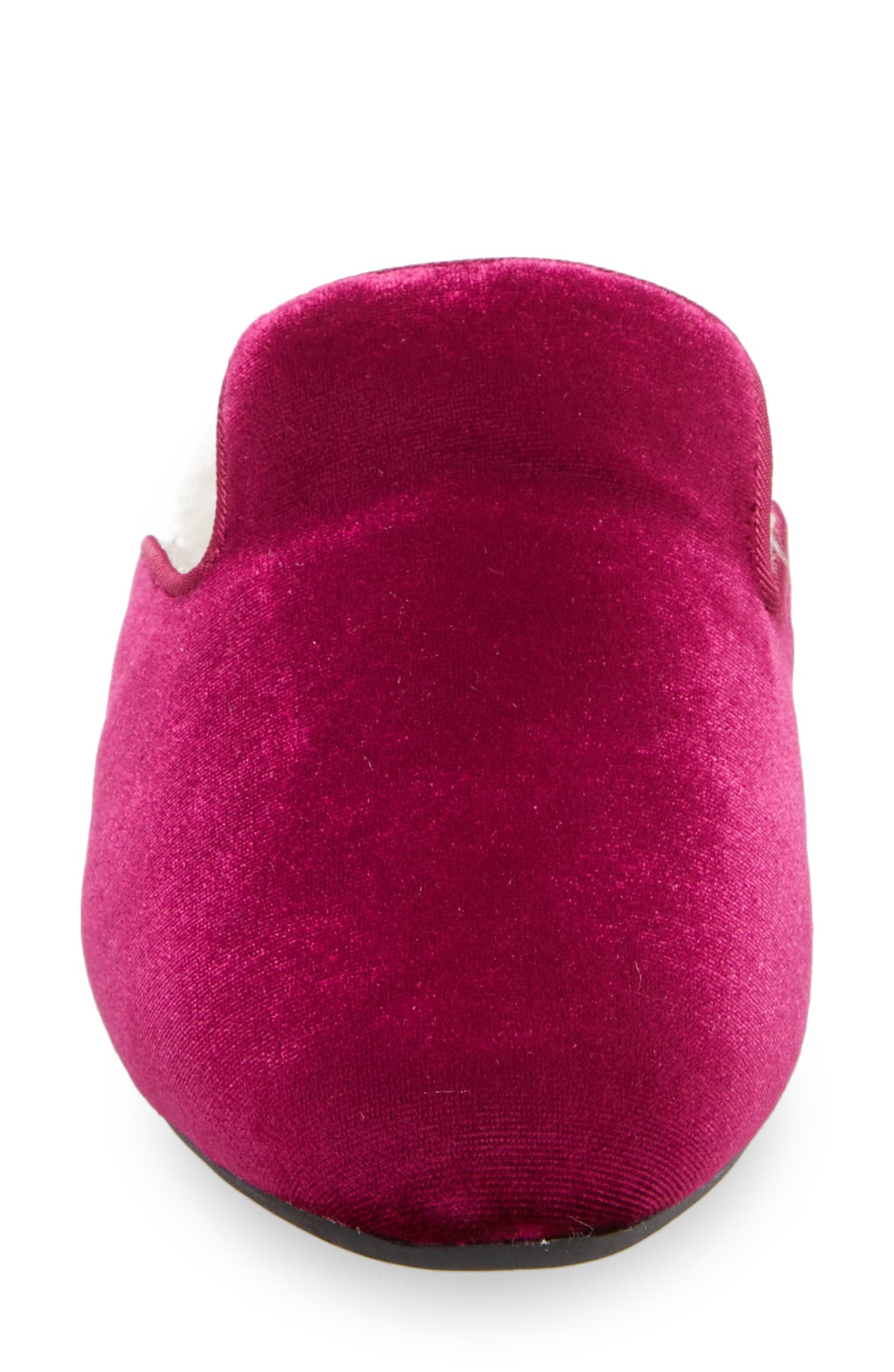 Phoebe Faux Fur Mule, Alternate, color, WILD BERRY FAUX FUR